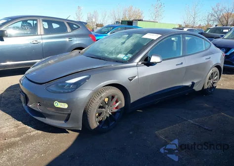 2023 Tesla Model 3 Performance Dual Motor All-Wheel Drive from USA, damaged, VIN 5YJ3E1EC2PF681555